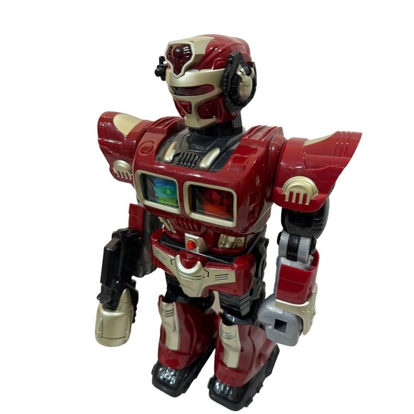 HAP-P-KID 2005 Robot Toy Turbo Fighter/ Figure 15" Tall. Lights, Sounds, As Is - Picture 2 of 7